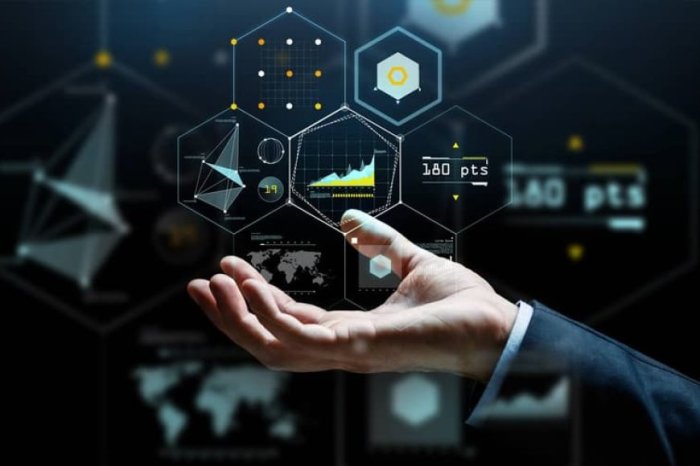 Aerial view of business data analysis graph | Free stock photo - 380181